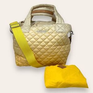 MZ Wallace Metro Deluxe Small Quilted Gradient Sunflower Yellow Travel Bag